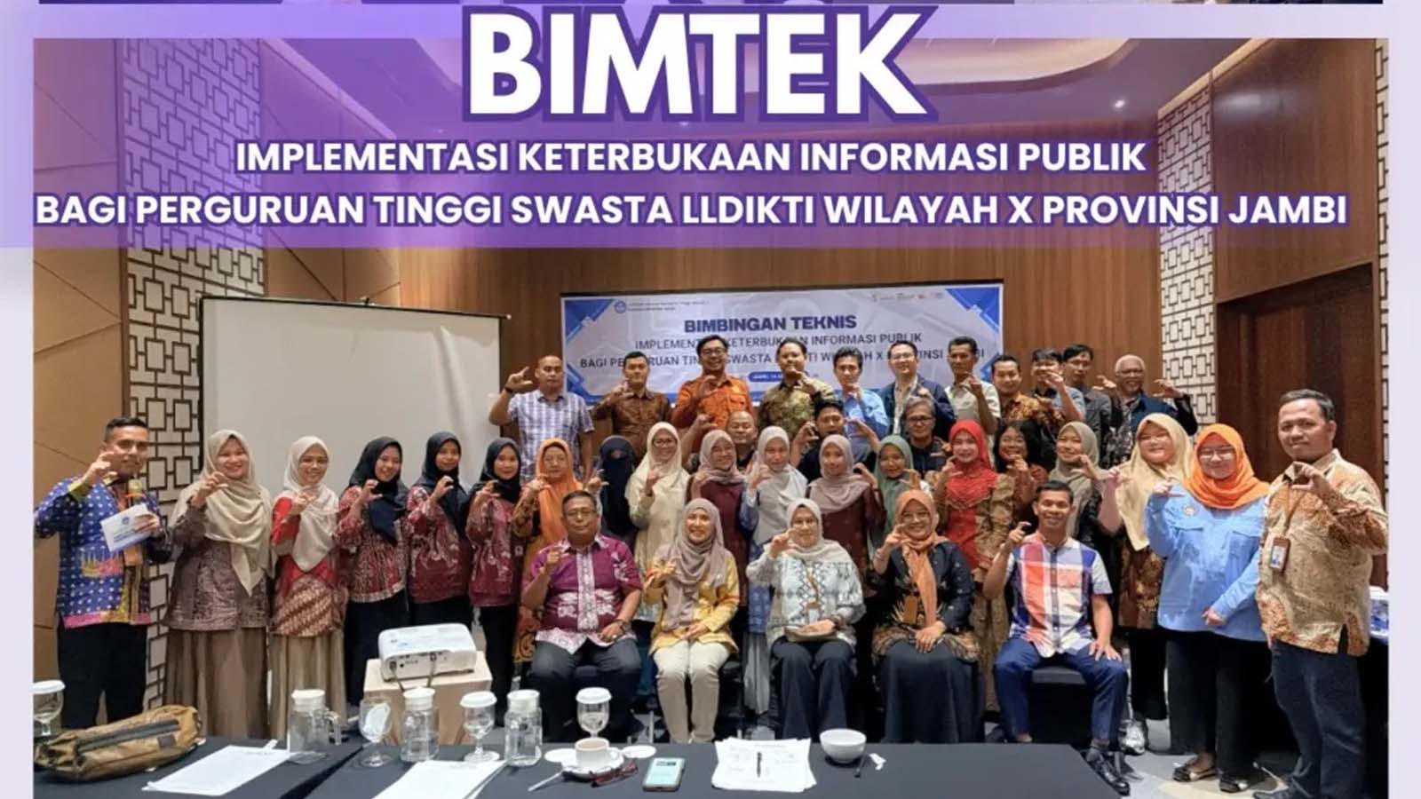 Peserta BIMTEK Keterbukaan Informasi Publik Dari LLDIKTI 10